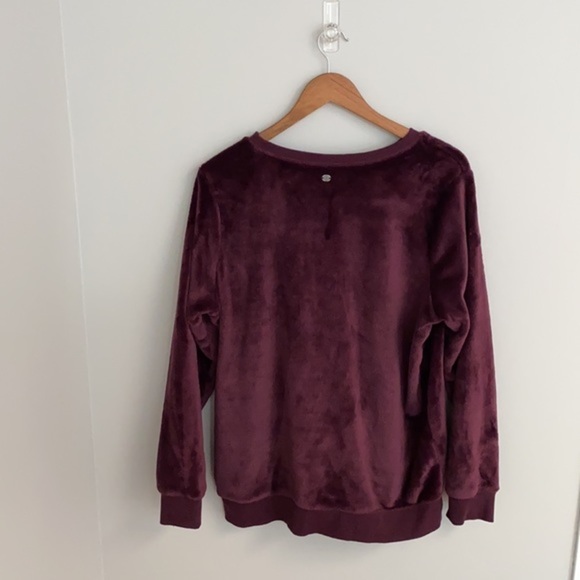 Women's Gaiam Lux Faux Fur Activewear Pullover sweater Plush Yoga Gym XL - Picture 5 of 8